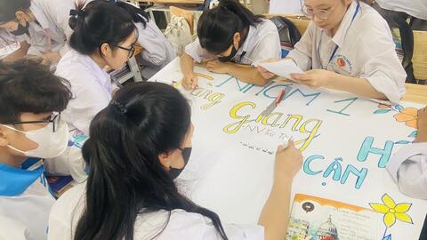 Tổ Ngữ Văn hội giảng, sinh hoạt chuyên môn chào mừng 20/10/2024